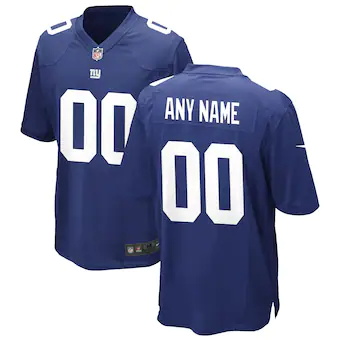 mens nike royal new york giants custom game jersey